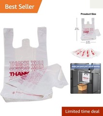 Durable Reusable 100ct Plastic Bags with Handles – Perfect for Small Businesses