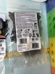 Bag of 100) Thomas & Betts Ty-Rap TY523MX 3.62 Inches 18lb BLACK UV