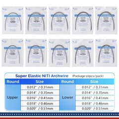 AZDENT Dental Orthodontic Super Elastic Arch Wires Round Niti/Stainless Steel