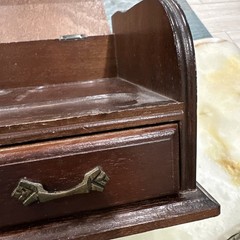 Vtg Roll Top Desk Organizer Tambour Valet Jewelry Box Drawer Made in Japan