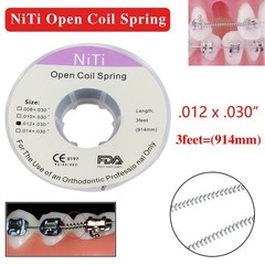 1-10 Dental Orthodontic Niti Open Coil Spring Spool Dia.010 *030 ” inch 914mm u