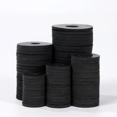 120Pcs Flat Rubber Washers Assortment Kit,16/18/20/25/30mm Black
