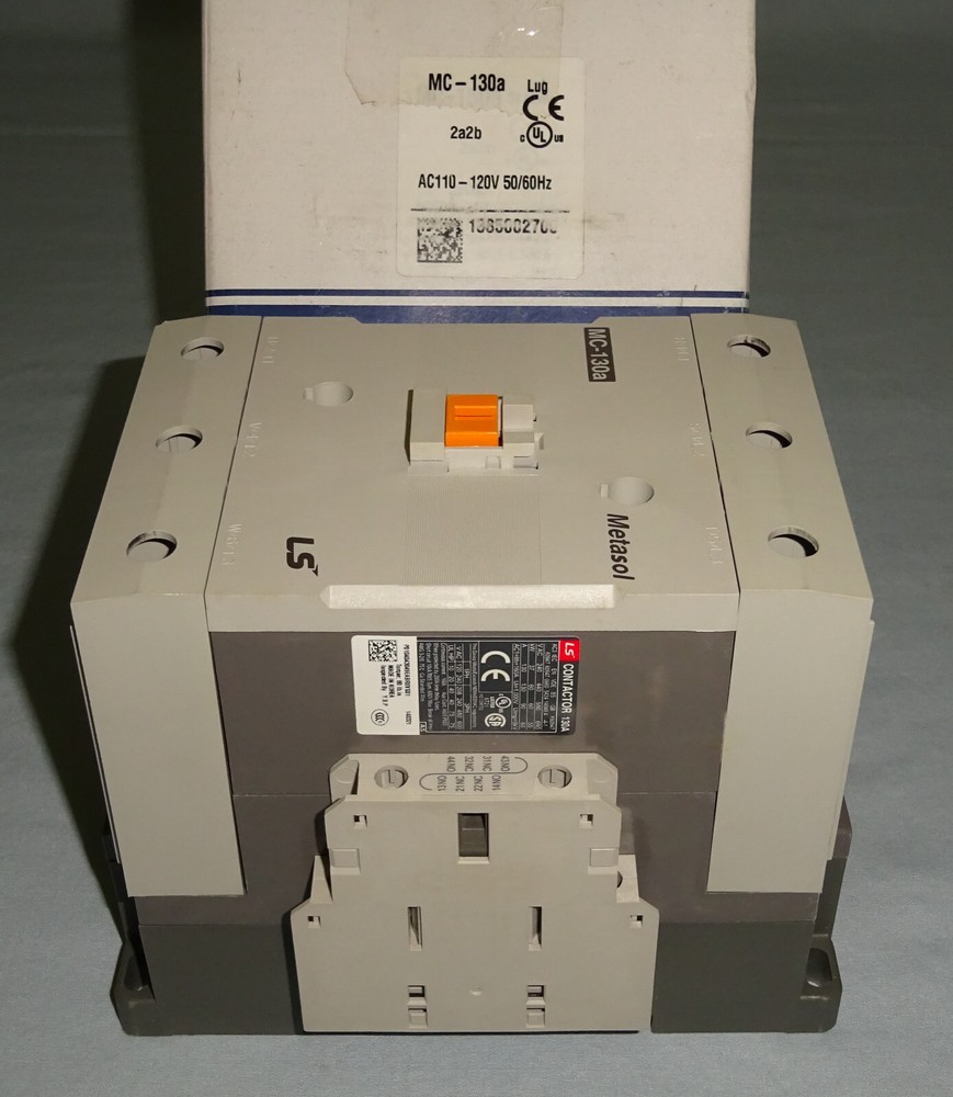 LS Metasol MC-130A Contactor MC130A Coil Voltage 120VAC 3 Pole NEW