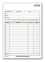 3-Part Carbonless Sales Order Book, 50 Sets per Book, Wraparound Cover, 250 Tota