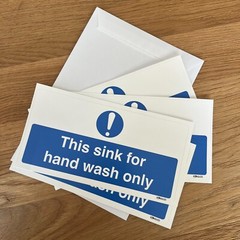 This Sink For Hand Wash Only Sign Sticker Notice Label – Waterproof Sticky Vinyl
