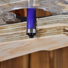 HARFINGTON 2pcs Flush Trim Router Bit 6mm Shank 1/4″ Dia 1″ Cutting 1/4 in