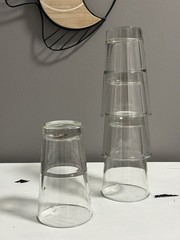 8 Vintage Libbey DuraTuff Endeavor Glasses, Stackable Heavy Duty Tumblers