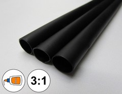 (1 FOOT) 1.5″ Black Heat Shrink Tube 3:1 Dual Wall Adhesive Glue Marine/to 1-1/2
