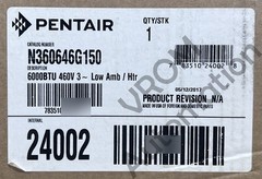 Surplus Pentair N360646G150 Industrial Enclosure Air Conditioner, 6000BTU 460V