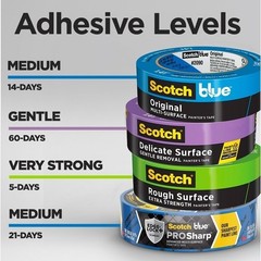 Multi-Surface Painters Tape Removable Indoor Outdoor UV Resistant 14 Days New