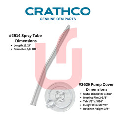 Crathco Bowl Pump Cover and Spray Tube Kit – Set of 4 – Genuine OEM Parts