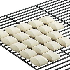60-Pack Ceramic BBQ Briquettes for Gas Grill – New Model, No Color