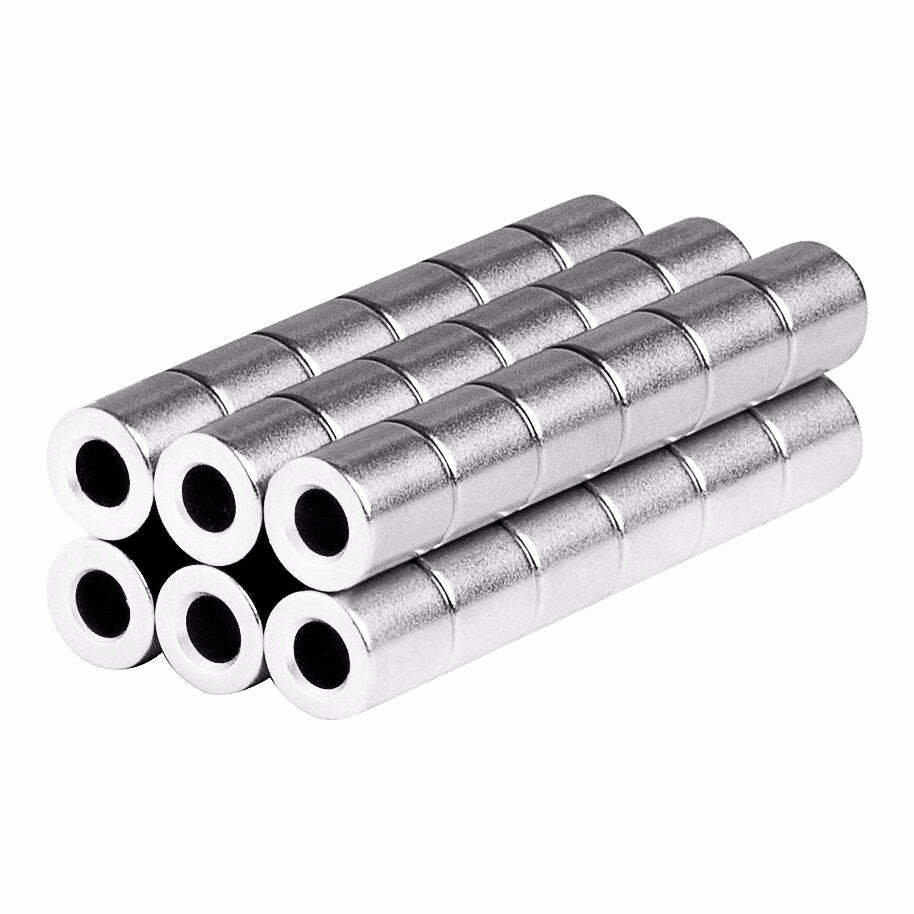 1/4 x 1/8 x 1/4 Inch Small Neodymium Rare Earth Ring/Donut Magnets N52 (36 Pack)