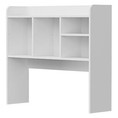 Desktop Bookshelf Countertop Storage Hutch w/ 5 Shelves for Computer Desk White