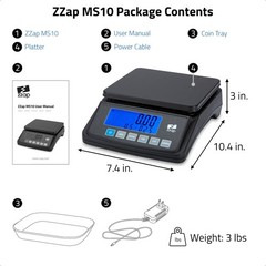 Money Counting Scale Coin Counter Machine Coin Cash Currency USD ZZap