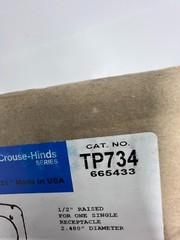 (QTY 10) Eaton TP734 Crouse-Hinds 4-11/16″ Square Surface Cover Raised Surface