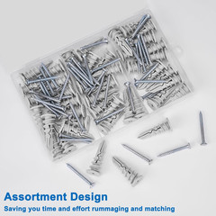 Self Drilling Drywall Anchors, 84PCS Heavy Duty Dry Wall Anchors and Screws Kit