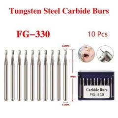 Dental Midwest FG 330 Regular Shank Pear Shaped Carbide Burs 100/Pk