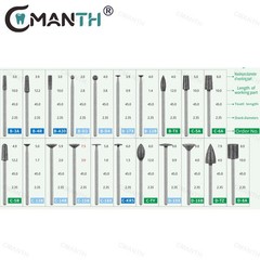 Dental Low Diamond Bur Teeth Polishing For Low Speed Handpiece HP Dia.2.35mm 5Pc