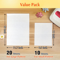 30 Pack PTFE Teflon Paper 16×11.7″ 20 Sheets and Teflon Paper 8.5×11″ 10 Sheets