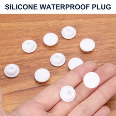 10pcs Hole Plug 7/16 Inch (11mm) Button Plugs Fit for 10mm Hole, White