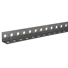 1-1/4 In. X 4 Ft.-12 Gauge Thick Zinc Plated Perforated Steel Angle Metal Stock