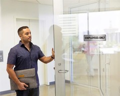 Employees Only Sign – Office Door Signs for Business Store Restroom Wall – 7….