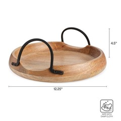 Gourmet Basics By Mikasa Knox Mango Wood Serving Bowl Coffee Table Centerpiece