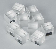 10 PCs 1” x 1″ x 1″ SQUARE CLEAR ACRYLIC Plexiglass Lucite ROD CUBES PEGS 1 Inch