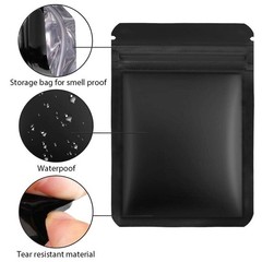 100-1000 Black Aluminium Mylar Bags Foil Stand Up Pouch Heat Sealer Food Storage