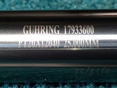 Guhring 25mm Solid Carbide 4FL Endmill 50mm LOC PT20A12040 MPN 17933600/21459225