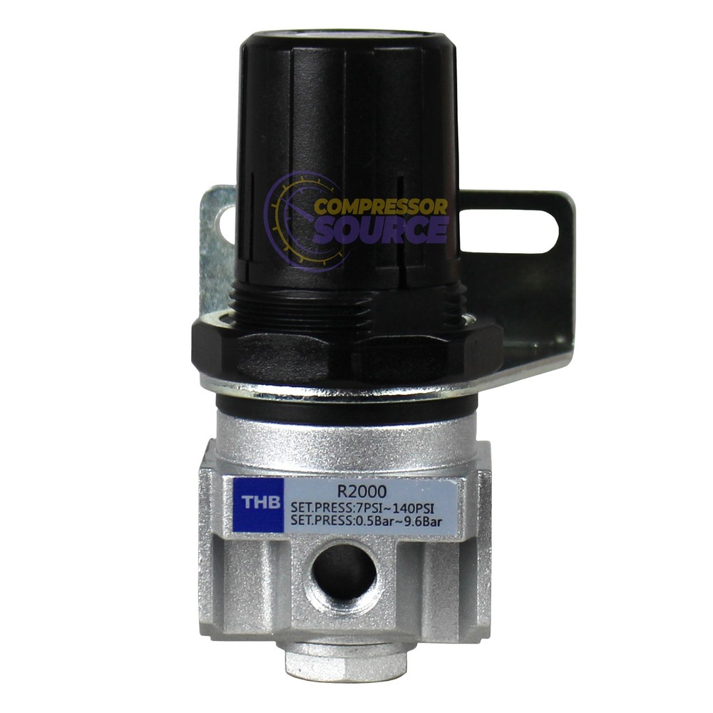 1/4″ In Line Compressed Air Compressor Pressure Regulator Industrial Grade Mount