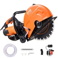 VEVOR 14” Electric Concrete Saw Wet/Dry Saw Cutter with Water Pump and Blade