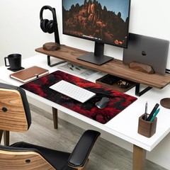 Huge Dragon Large Mouse Pad – Red and 15.7L x 31.5W inches, Black