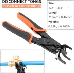 Push to Connect Removal Tool Disconnect Tongs for Plumbing Fittings 3 Sizes
