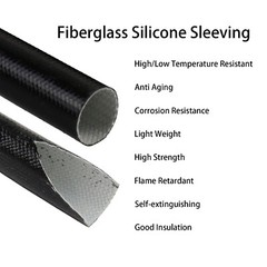 Fiberglass Sleeve Electric Wire Insulation Heat Resistant Wire Silicone Wrap Lot