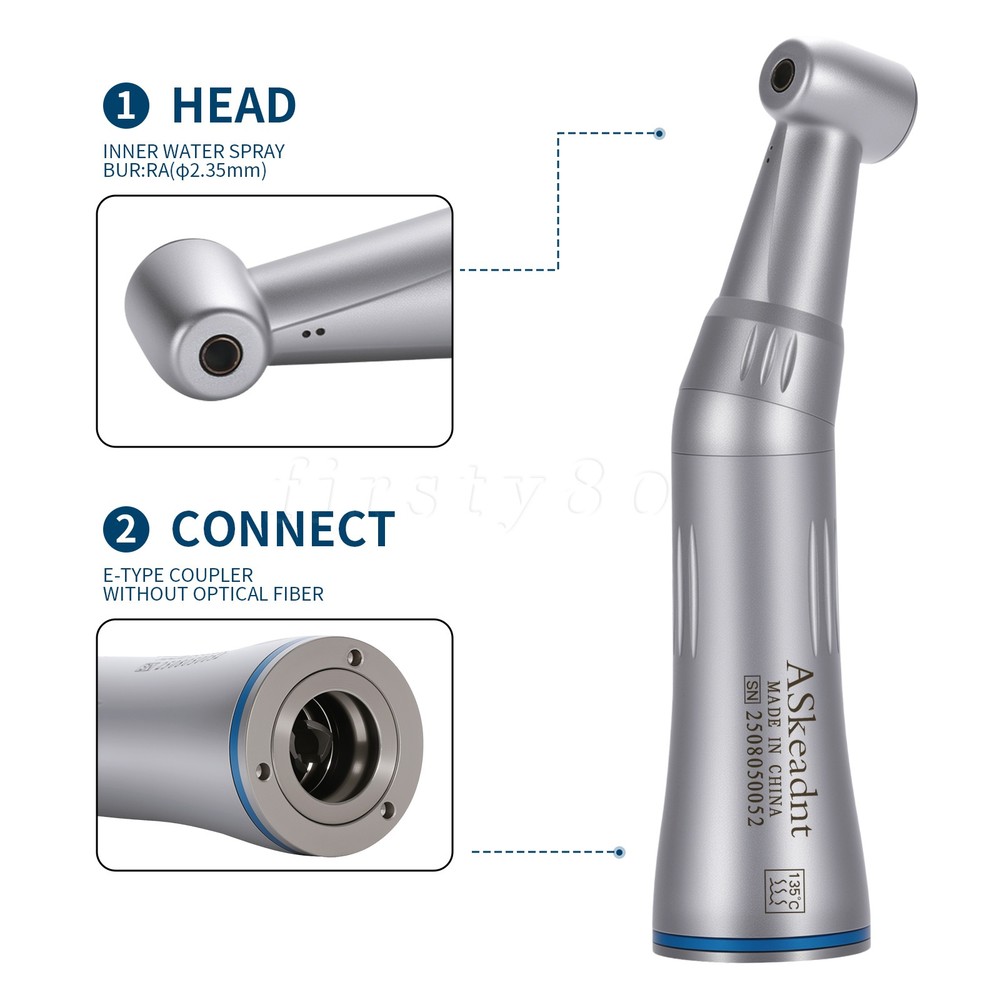 Dental Slow Low Speed Straight Handpiece Air Motor 4Holes E-type NSK STYLE WY4