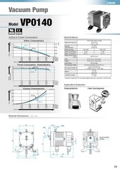 Medo VP0140-C007 Linear Piston Vacuum Pump 12VAC 50/60Hz, -15.7in-Hg max vacuum