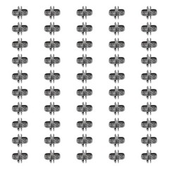 50 PCS CHROME 4 Way Glass Cube Connector Clip 3/16″ Tempered Glass Shelf