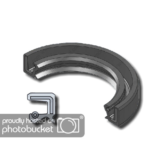 EAI Oil Shaft Rotary Seal 2 1/4″x3 1/4″x3/8″ Db Lip Spring 2.250″x3.250″x0.375″