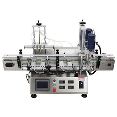 Auto Conveying Filling &Bottle Capping Machine 4 Head Magnetic Pump 8mm Nozzle