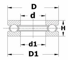 US Stock 10pcs F5-10M Axial Ball Thrust Bearing 3-Parts 5mm x 10mm x 4mm