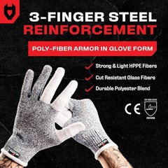 Reinforced Fingers Kitchen Safety Gloves 3-Pack
