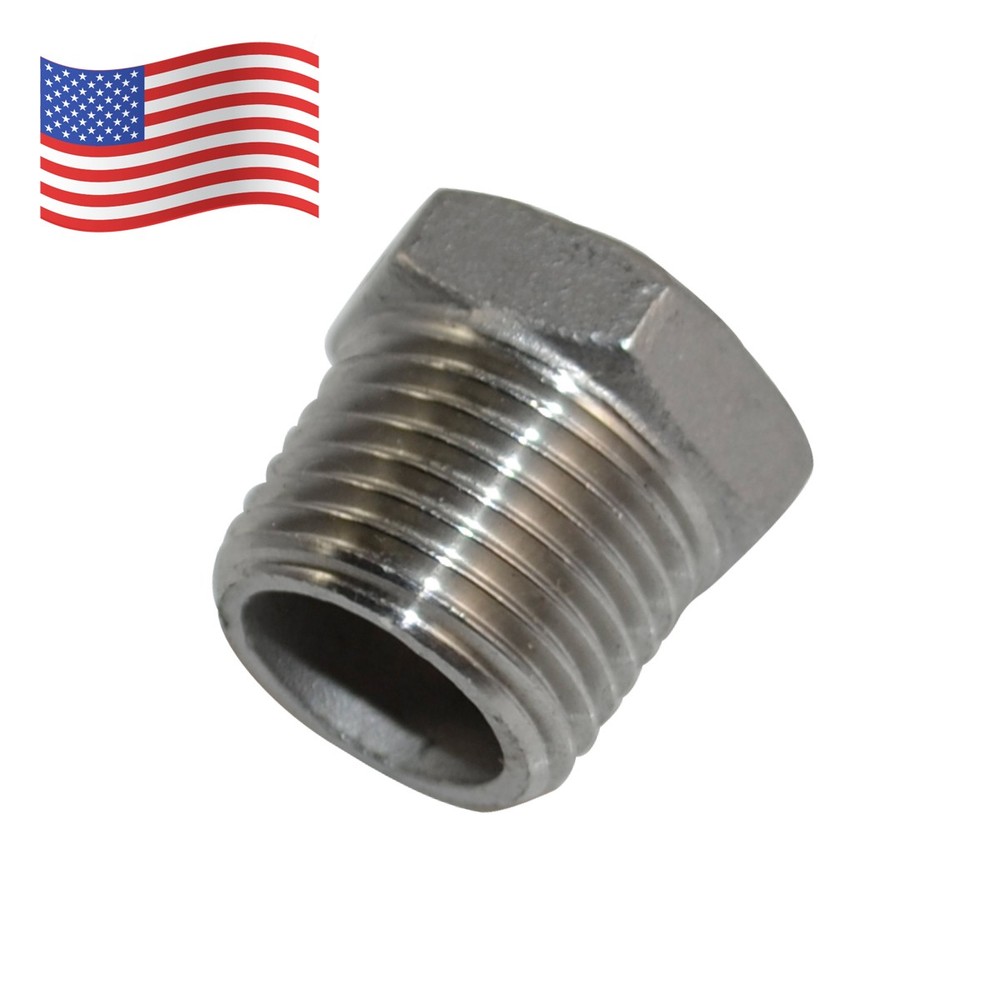 1/2″ MALE to 1/4″ female HEX bushing Reducer Adapter NPT thread Stainless Steel