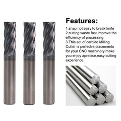 3/8″ 6 FLUTE 3″ Overall Length CARBIDE END MILL – SQUARE END – AlTiN Coated