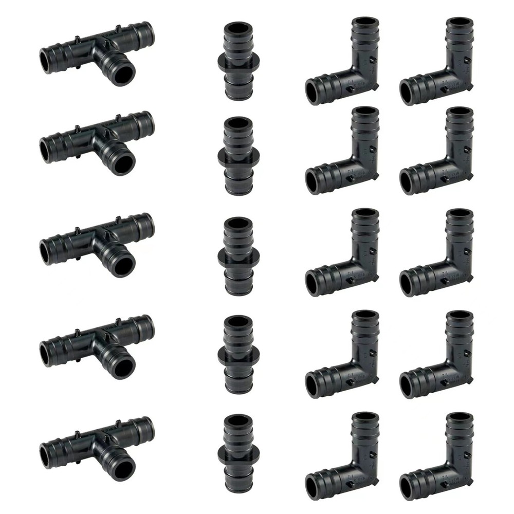 EFIELD 20PCS Pex-A Poly Expansion Fittings 1/2″ Elbow(10) Coupler(5) Tee (5)