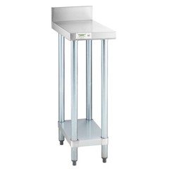 24″W x 12″L Stainless Steel Equipment Filler Table with Backsplash & Undershelf
