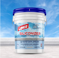 Siliconizer Acrylic Elastomeric White Reflective Roof Sealer, Low V.O.C, 5 Gal