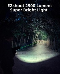 EZshoot 2500 Lumens Rifle Laser Light Combo Compatible with M-Rail, Black