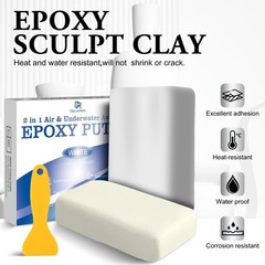Epoxy Putty – 12oz 2 Part Strong Formula, Ceramic Repair for Cracks, White